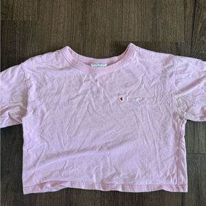 Champion Pink Cropped Tee XS Oversized Baby Tee Soft Cotton